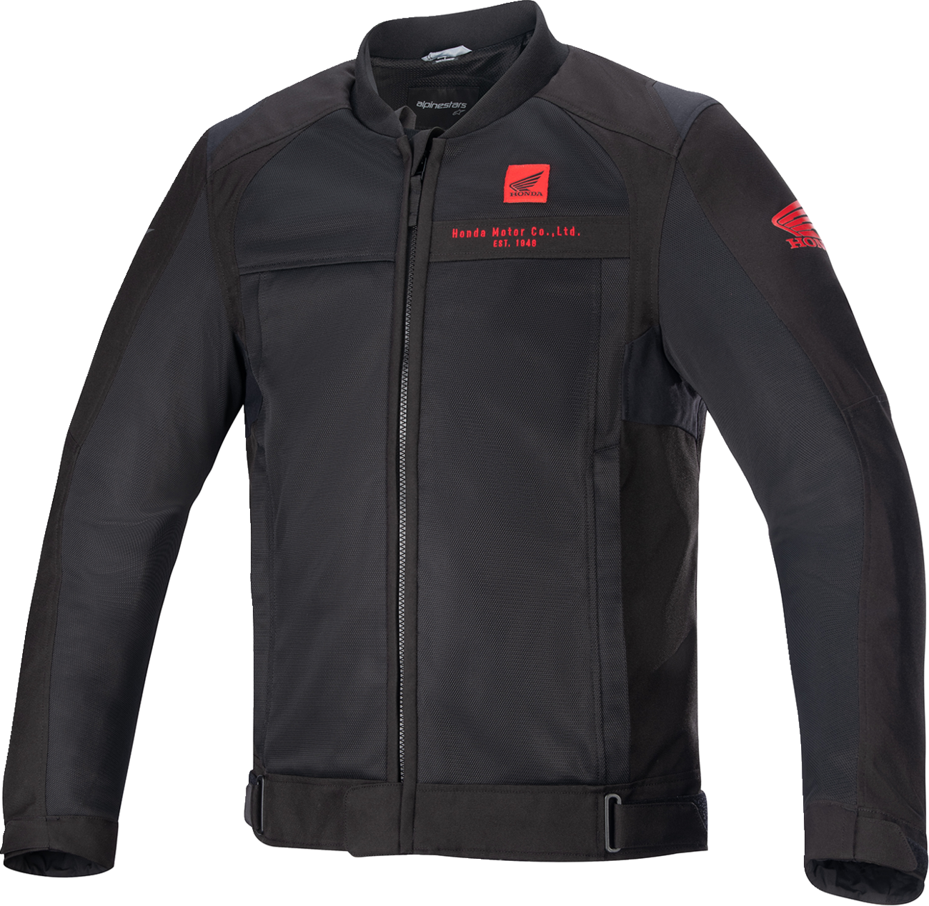 Alpinestars Honda Luc v2 Air Jacket in black and red, medium size, featuring lightweight, breathable motorcycle jacket design.