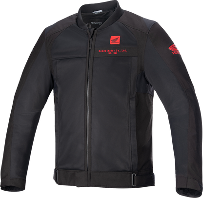 Alpinestars Honda Luc v2 Air Jacket in black and red, medium size, featuring lightweight, breathable motorcycle jacket design.