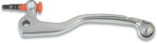 Polished OEM-style shorty clutch lever for motorcycles by MOOSE OFFROAD, featuring a sleek, durable design.