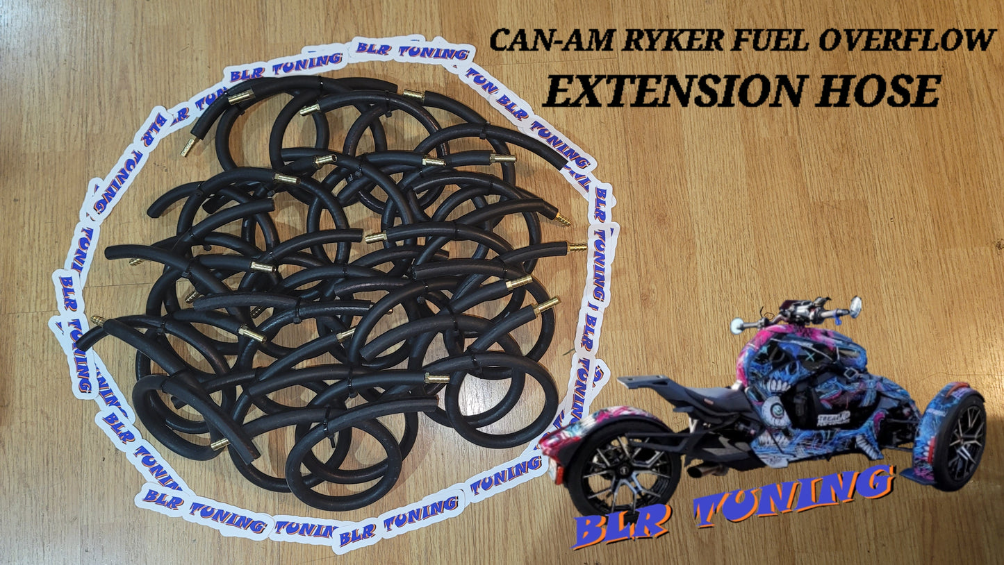 RYKER BLACK RADIATOR GRILL AND FUEL OVERFLOW EXTENSION HOSE - Howling Moto