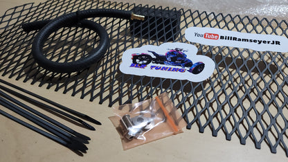 RYKER BLACK RADIATOR GRILL AND FUEL OVERFLOW EXTENSION HOSE - Howling Moto