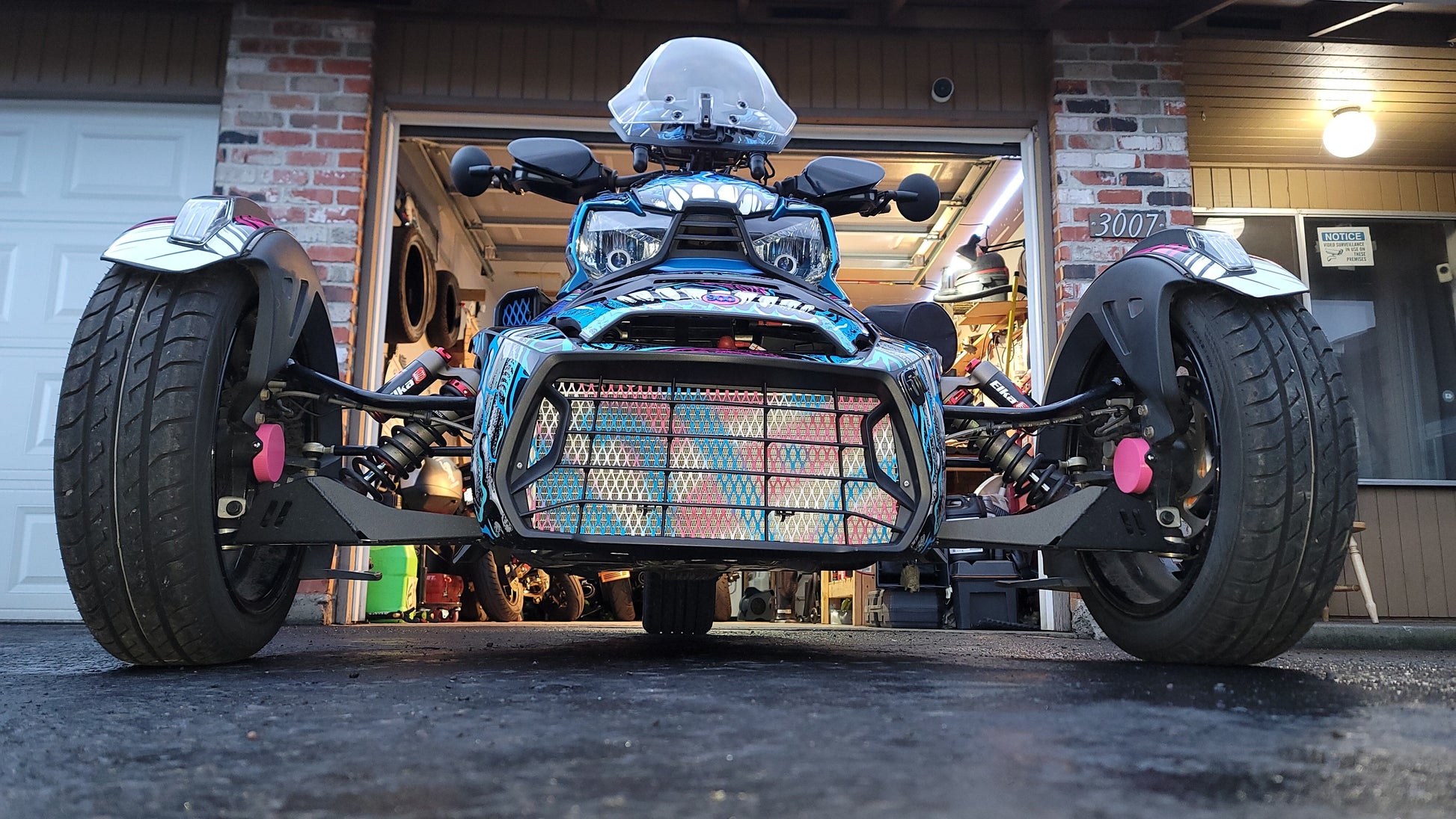 FRONT HUB COVERS FOR CAN-AM RYKER sold as a set of 2 - Howling Moto