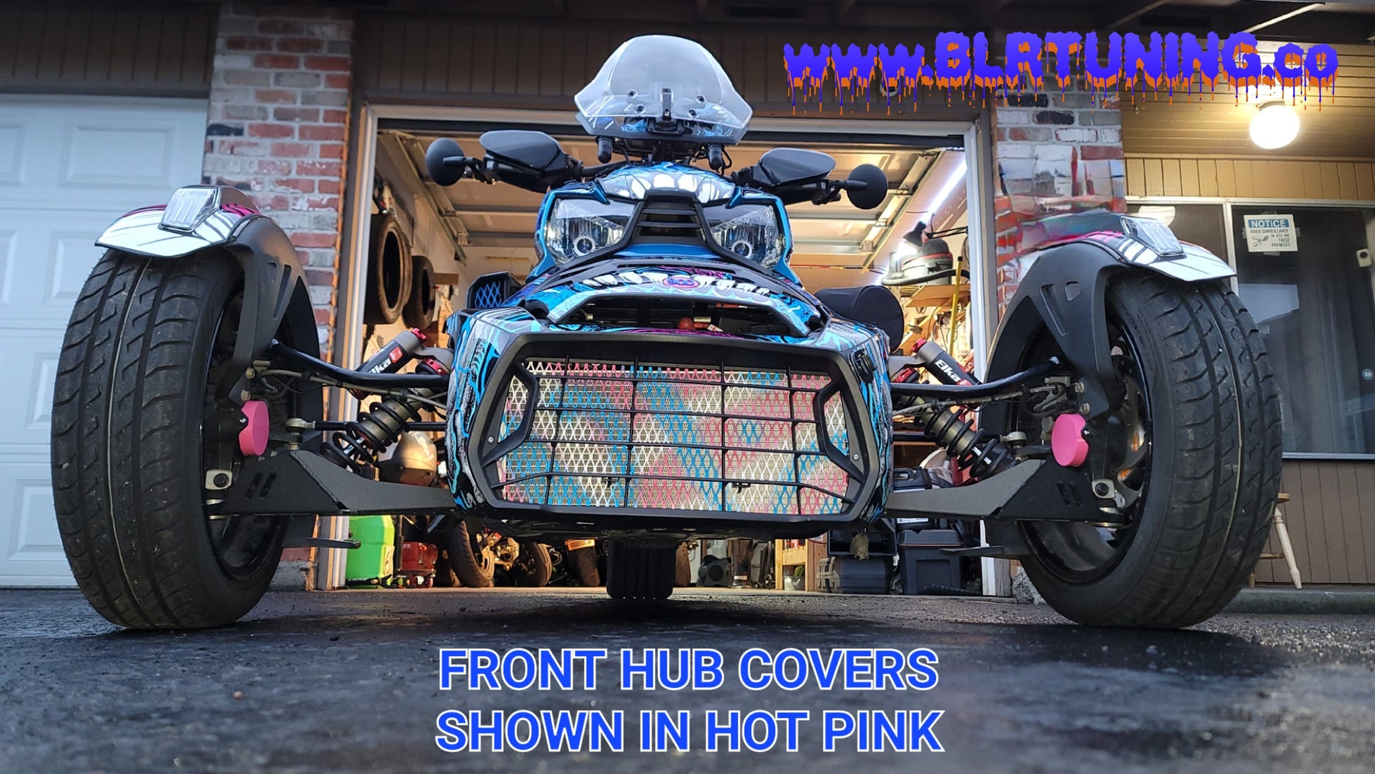 FRONT HUB COVERS FOR CAN-AM RYKER sold as a set of 2 - Howling Moto