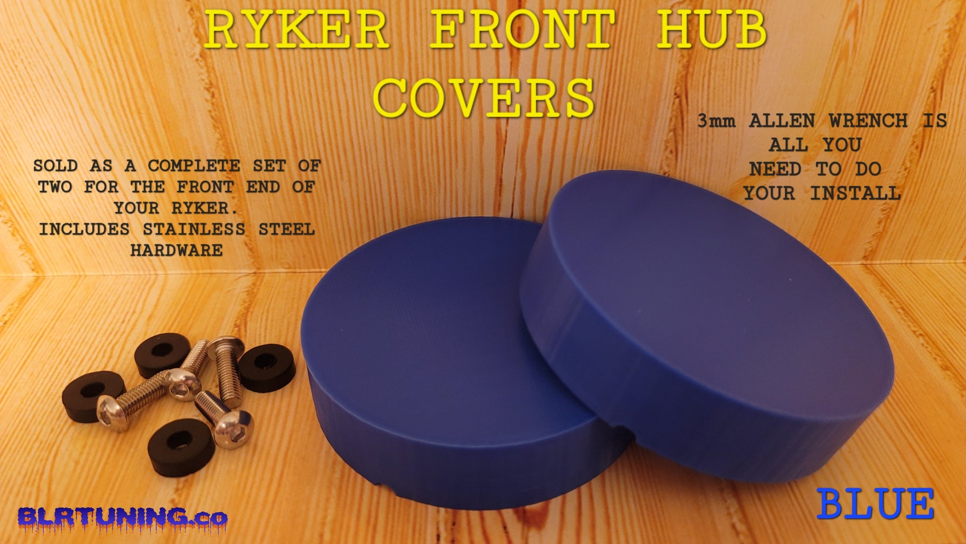 FRONT HUB COVERS FOR CAN-AM RYKER sold as a set of 2 - Howling Moto