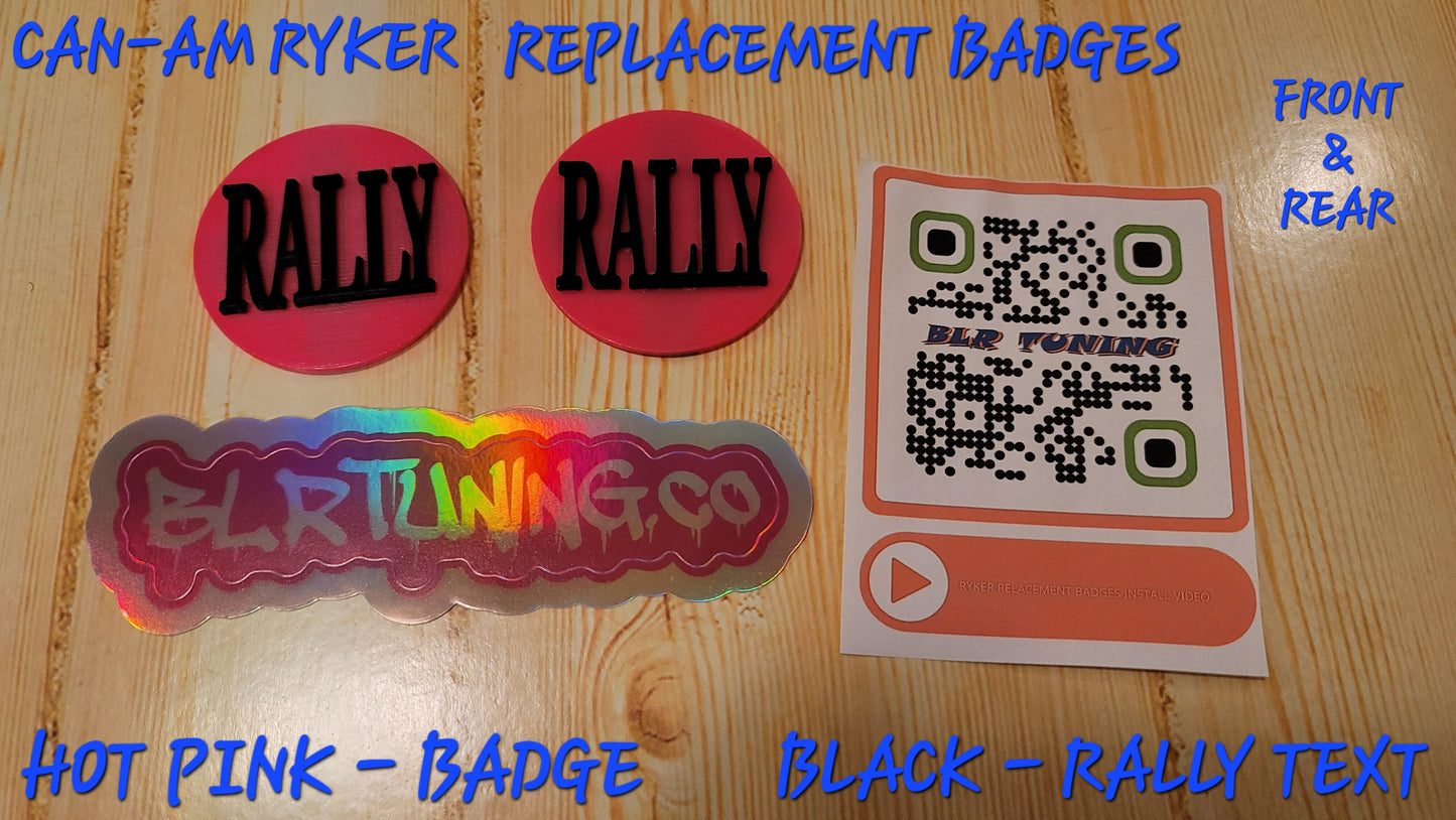 CAN-AM RYKER REPLACEMENT BADGES - FRONT & REAR - Howling Moto