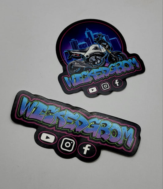 WickedGrom Sticker Pack - Howling Moto