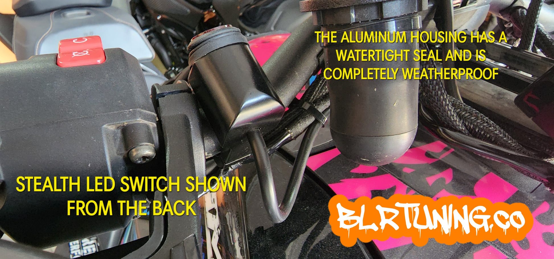 BLR TUNING STEALTH HANDLEBAR MOUNTED ON OFF LIGHTED 12 VOLT SWITCH - Howling Moto