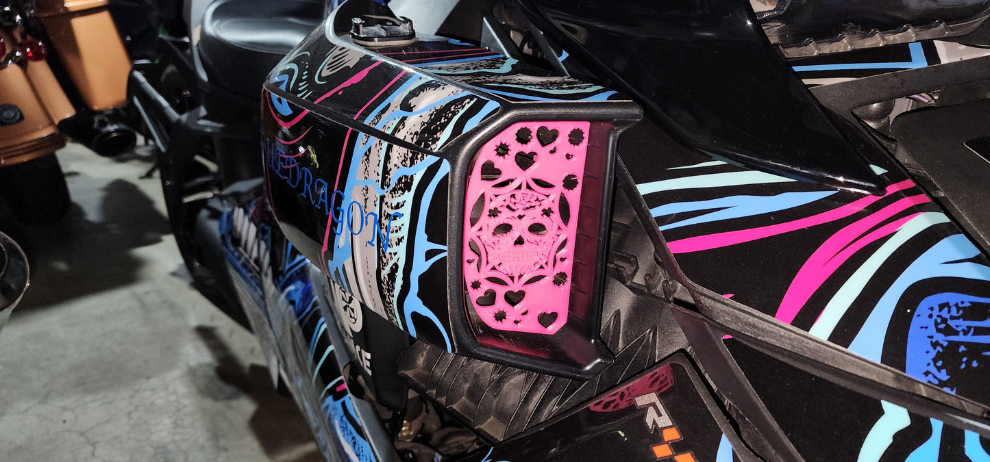 CAN-AM RYKER SUGAR SKULL IN WEB INTAKE COVERS - Howling Moto