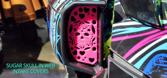 CAN-AM RYKER SUGAR SKULL IN WEB INTAKE COVERS - Howling Moto