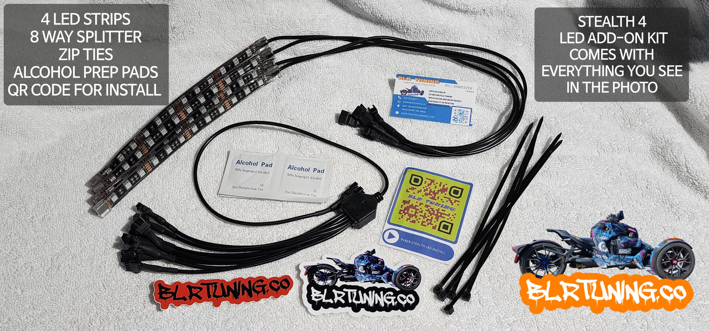 STEALTH 4 LED ADD-ON KIT FOR CAN-AM RYKER - Howling Moto