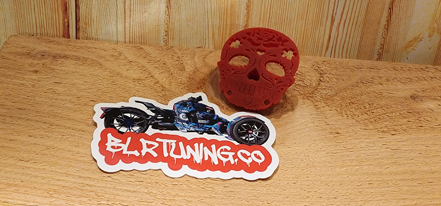 Sugar Skull Wheel Center Caps For Can-Am Ryker Fits All Models - Howling Moto