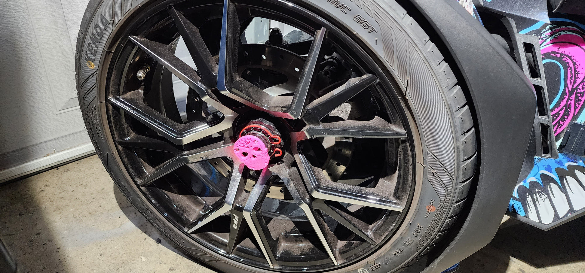 Sugar Skull Wheel Center Caps For Can-Am Ryker Fits All Models - Howling Moto