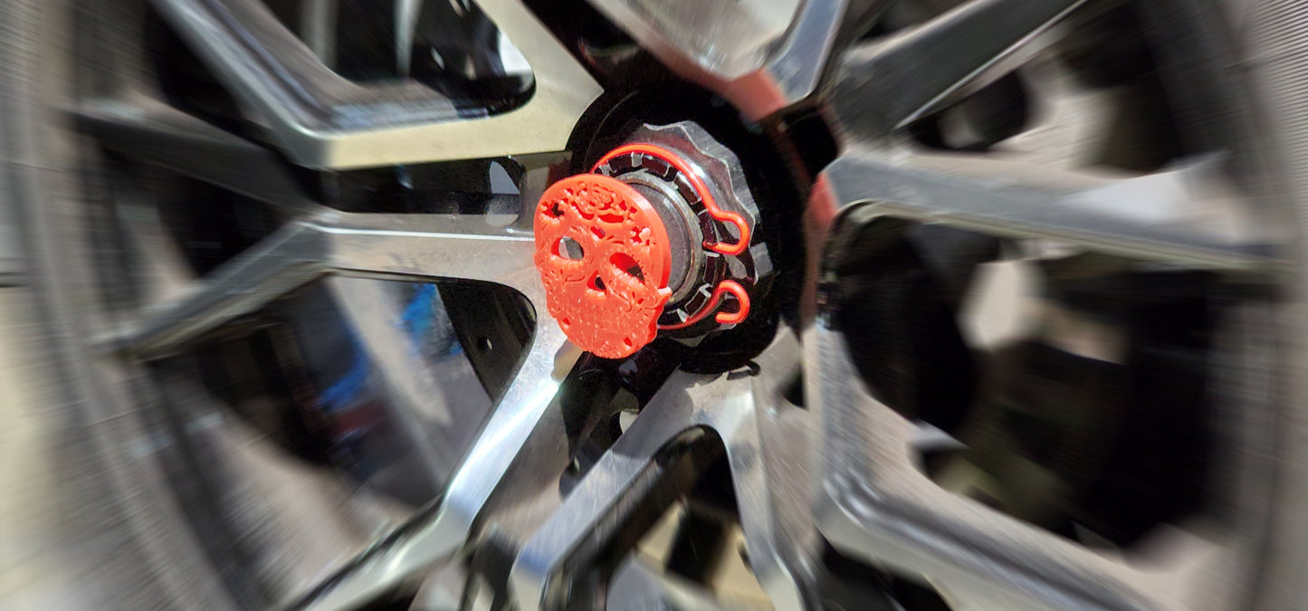 Sugar Skull Wheel Center Caps For Can-Am Ryker Fits All Models - Howling Moto