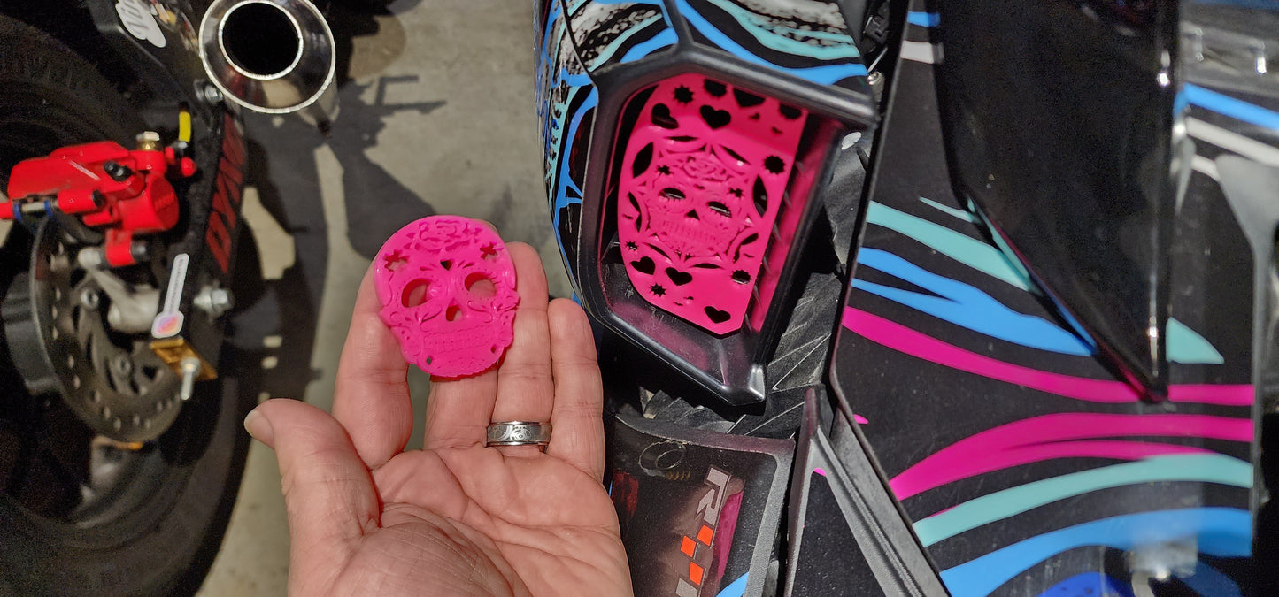 Sugar Skull Wheel Center Caps For Can-Am Ryker Fits All Models - Howling Moto