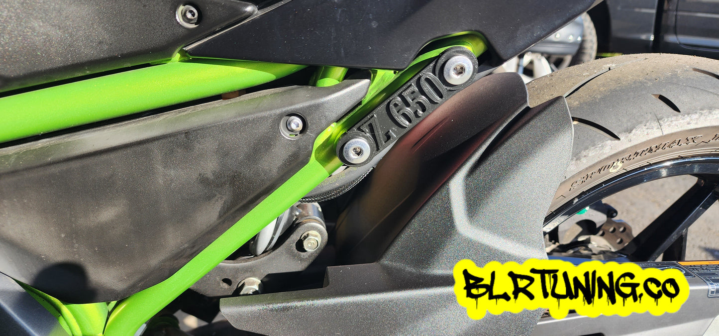 KAWASAKI Z650 PASSENGER REAR PEG DELETE PLATES - Howling Moto