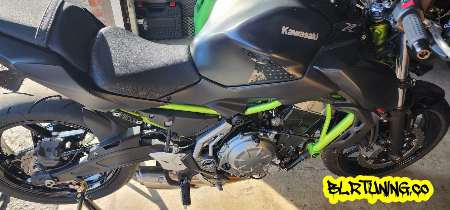 KAWASAKI Z650 PASSENGER REAR PEG DELETE PLATES - Howling Moto