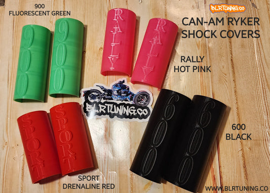 CAN-AM RYKER SHOCK COVERS NEW TEXT CHOICES RALLY SPORT 600 900 - Howling Moto