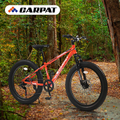 Hycline Hercules 24-inch bicycle tire, 3-inch wide, durable rubber tread designed for mountain biking and off-road riding.