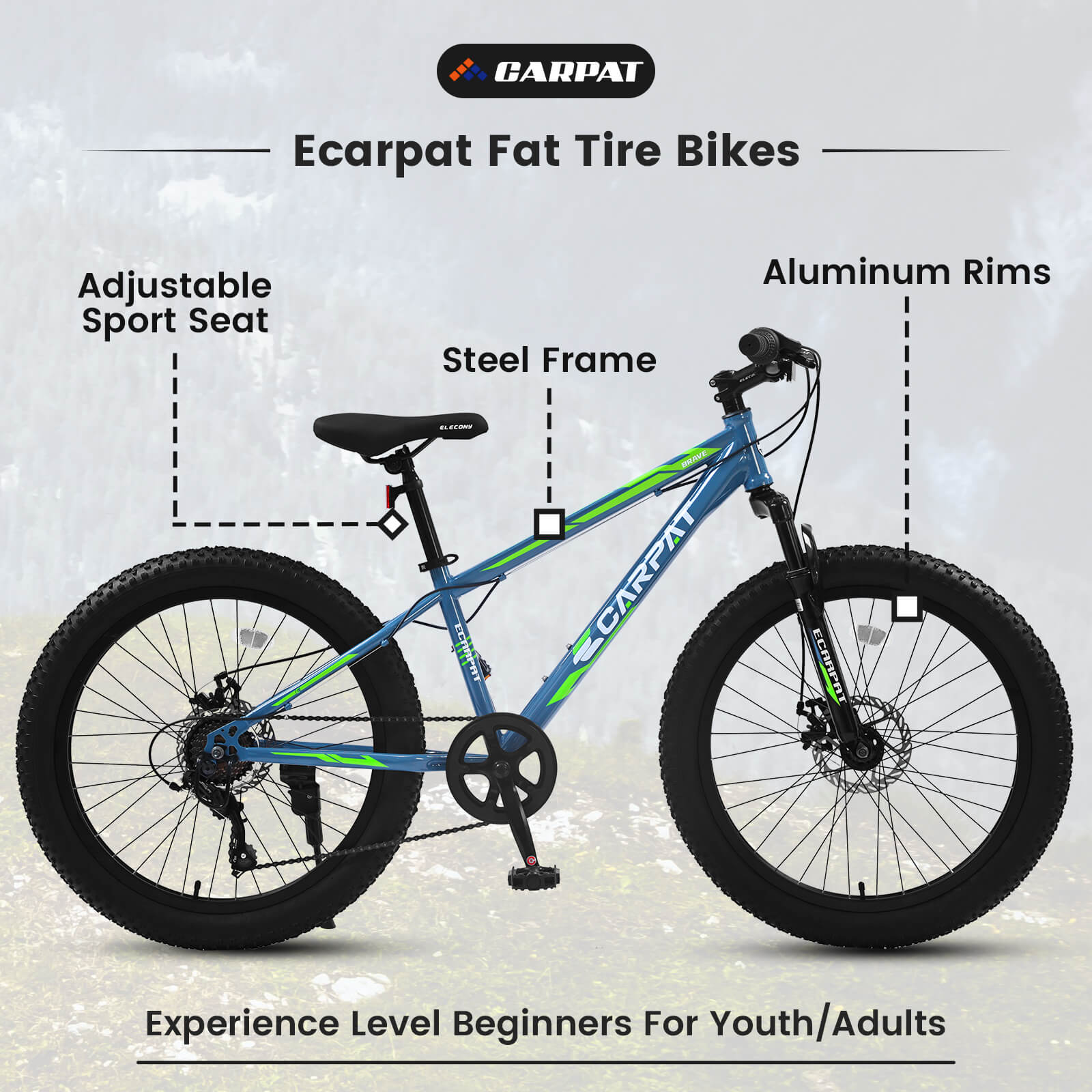 Hycline Hercules bicycle tire 24-inch by 3-inch with black rubber tread and sidewalls, designed for mountain or fat bikes.