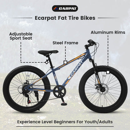 Hycline Hercules 24-inch bicycle tire with a 3-inch width, featuring durable tread and black rubber sidewalls.
