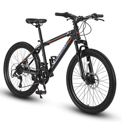 Hycline Ecarpat XR1 24-inch bicycle with black frame and silver accents, suitable for urban and recreational riding.