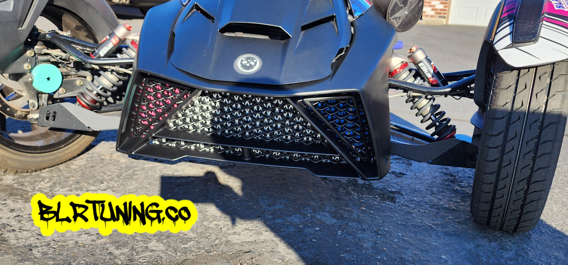THREE PIECE RADIATOR PROTECTIVE GRILL FOR PANTHER CUSTOMS RYKER FRONT END - Howling Moto