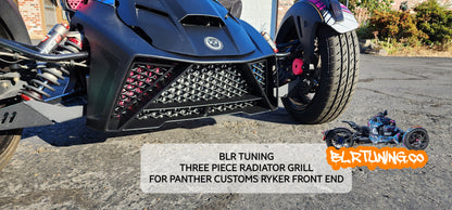 THREE PIECE RADIATOR PROTECTIVE GRILL FOR PANTHER CUSTOMS RYKER FRONT END - Howling Moto
