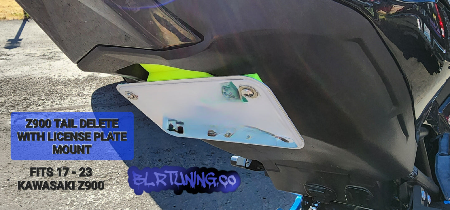 KAWASAKI Z900 TAIL Tidy LICENSE PLATE MOUNT OR PLATE DELETE FITS 17 - 24 Z900 - Howling Moto