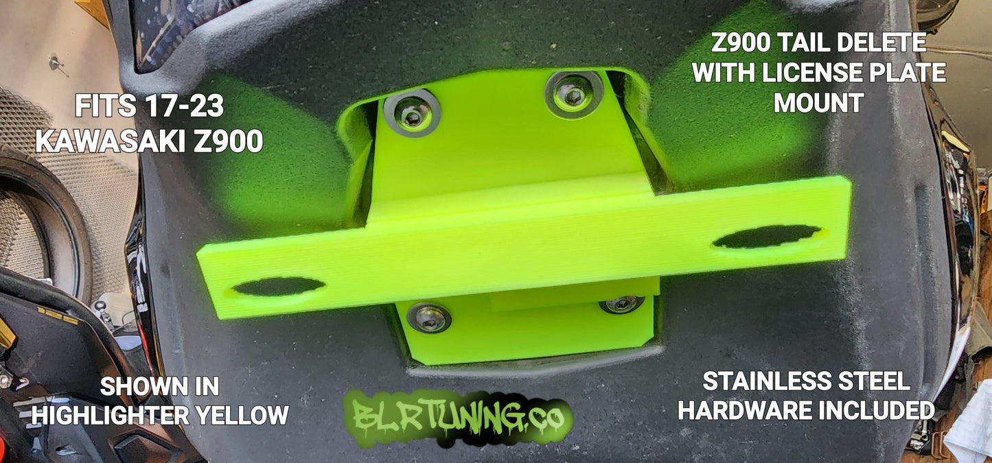 KAWASAKI Z900 TAIL Tidy LICENSE PLATE MOUNT OR PLATE DELETE FITS 17 - 24 Z900 - Howling Moto