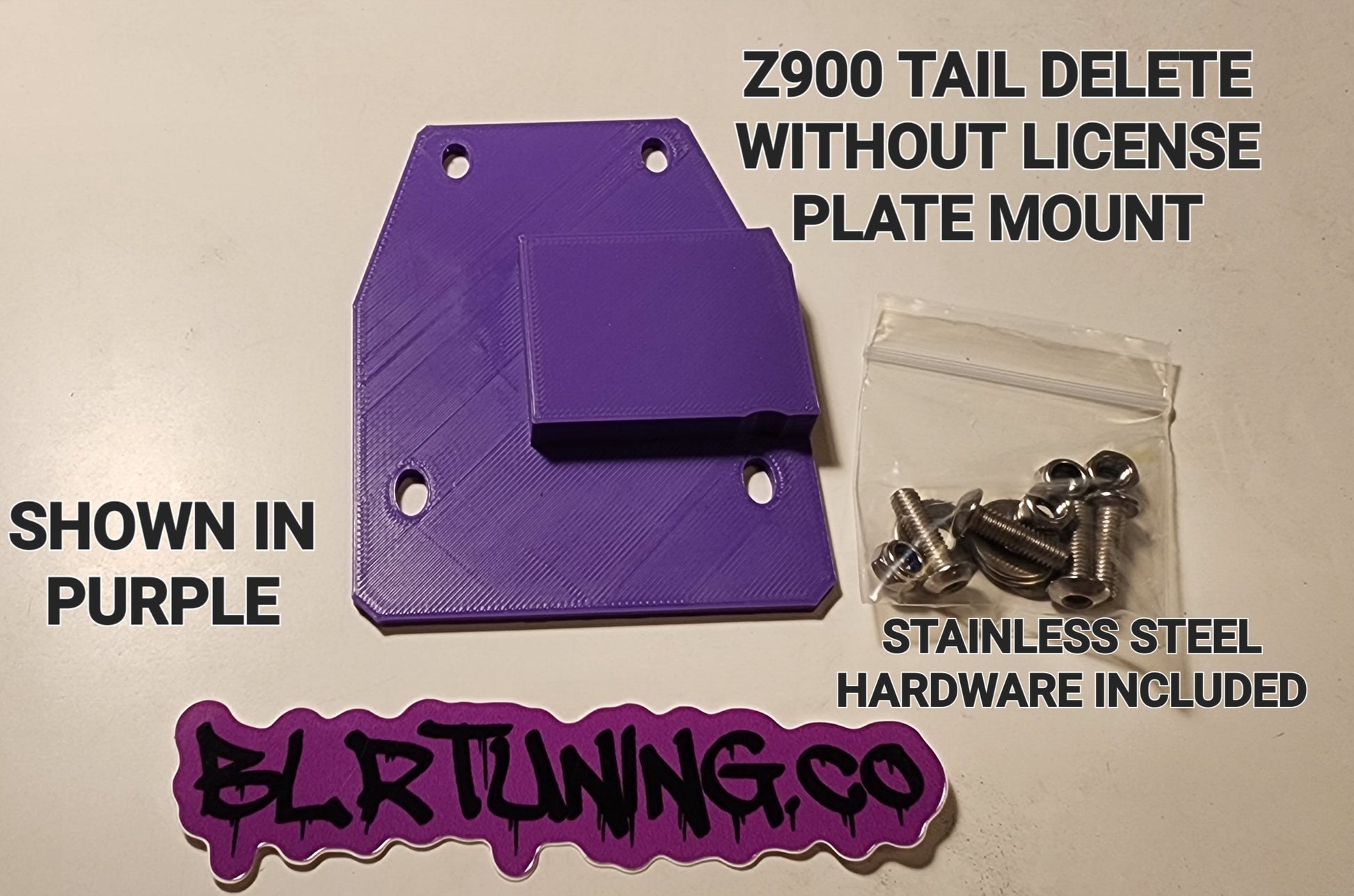 KAWASAKI Z900 TAIL Tidy LICENSE PLATE MOUNT OR PLATE DELETE FITS 17 - 24 Z900 - Howling Moto