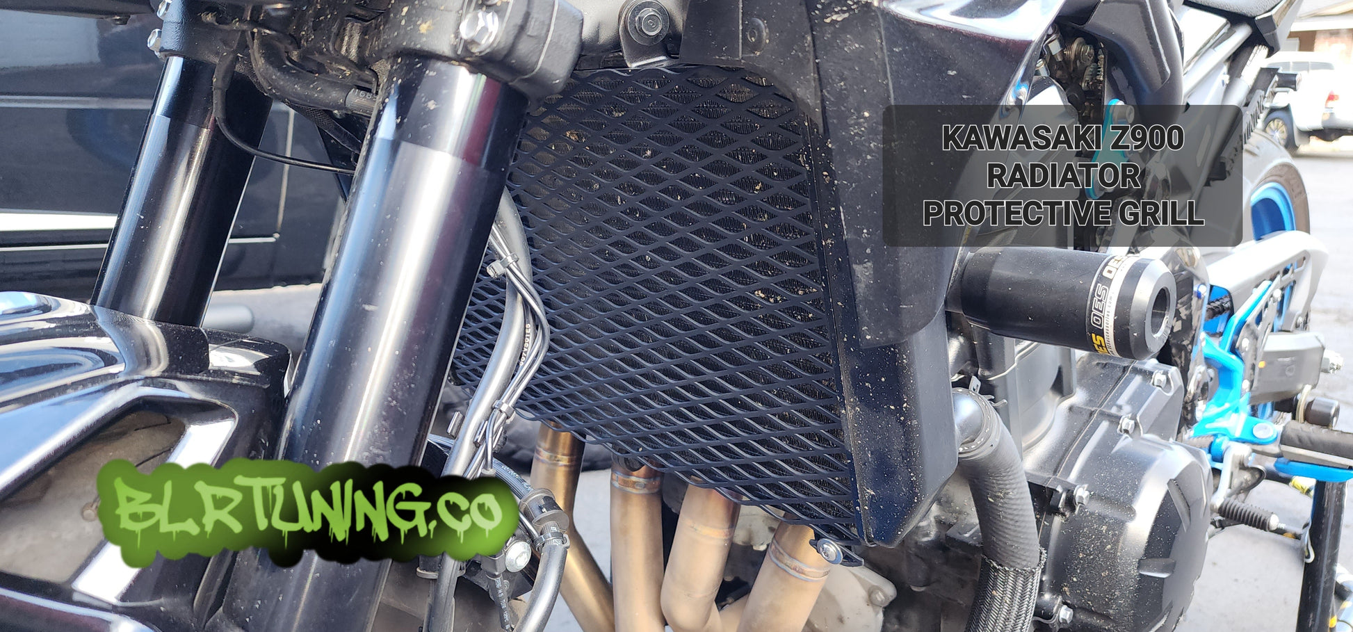 KAWASAKI Z900 RADIATOR PROTECTIVE GRILL BY BLR TUNING FITS 2017 - 2024 - Howling Moto