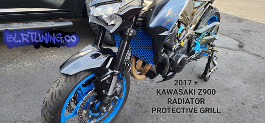 KAWASAKI Z900 RADIATOR PROTECTIVE GRILL BY BLR TUNING FITS 2017 - 2024 - Howling Moto