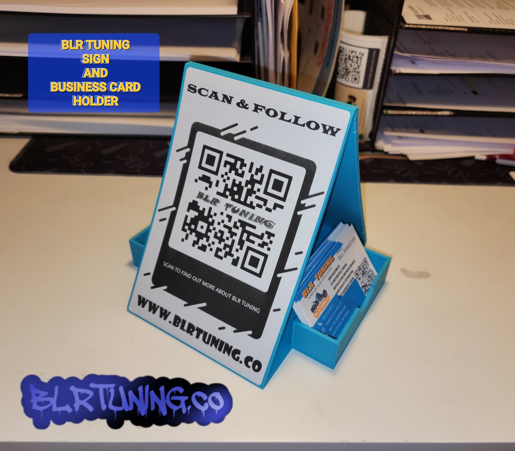 BLR TUNING SIGN AND BUSINESS CARD HOLDER - Howling Moto