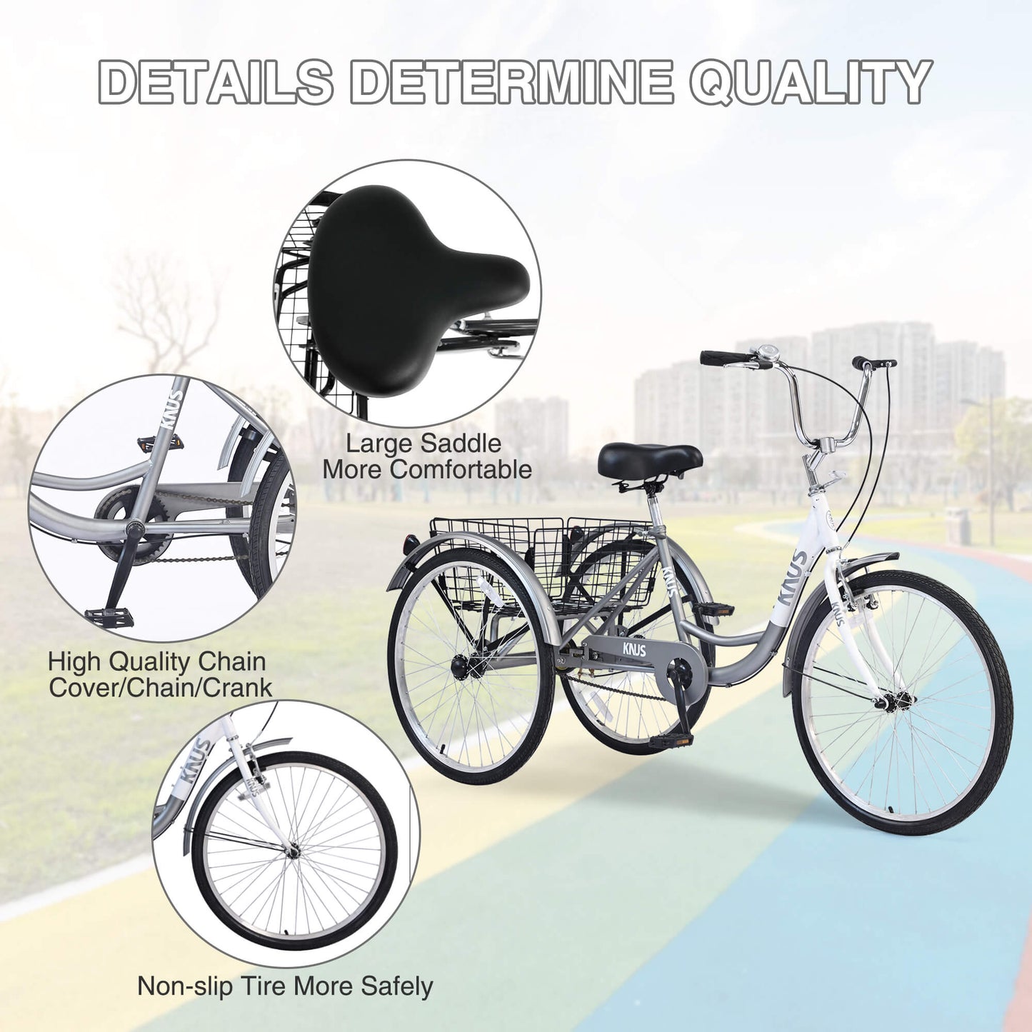 Knus Virbus 26“ Single-Speed Tricycle For Adults - Howling Moto