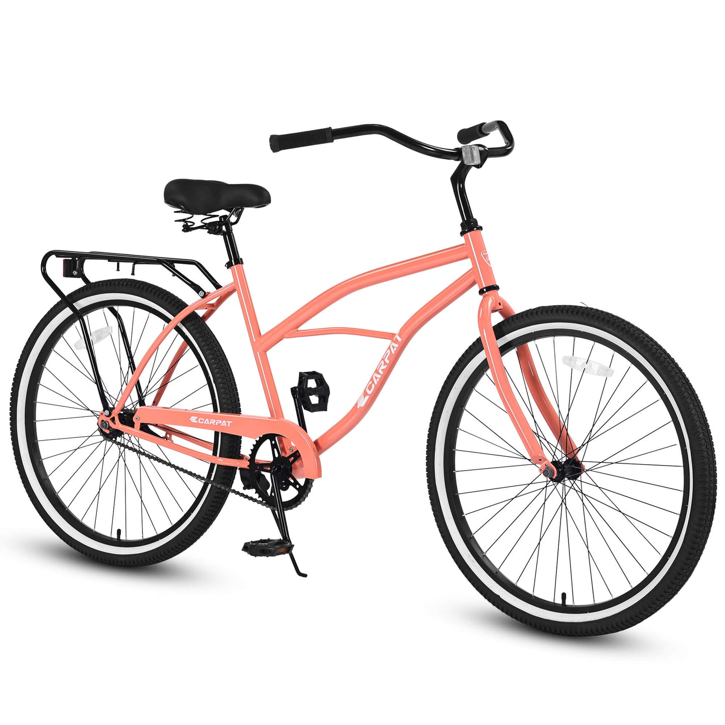 Hycline Roowee 26-inch beach cruiser bicycle with a relaxed seat and wide tires, ideal for casual riding on sandy or paved paths.