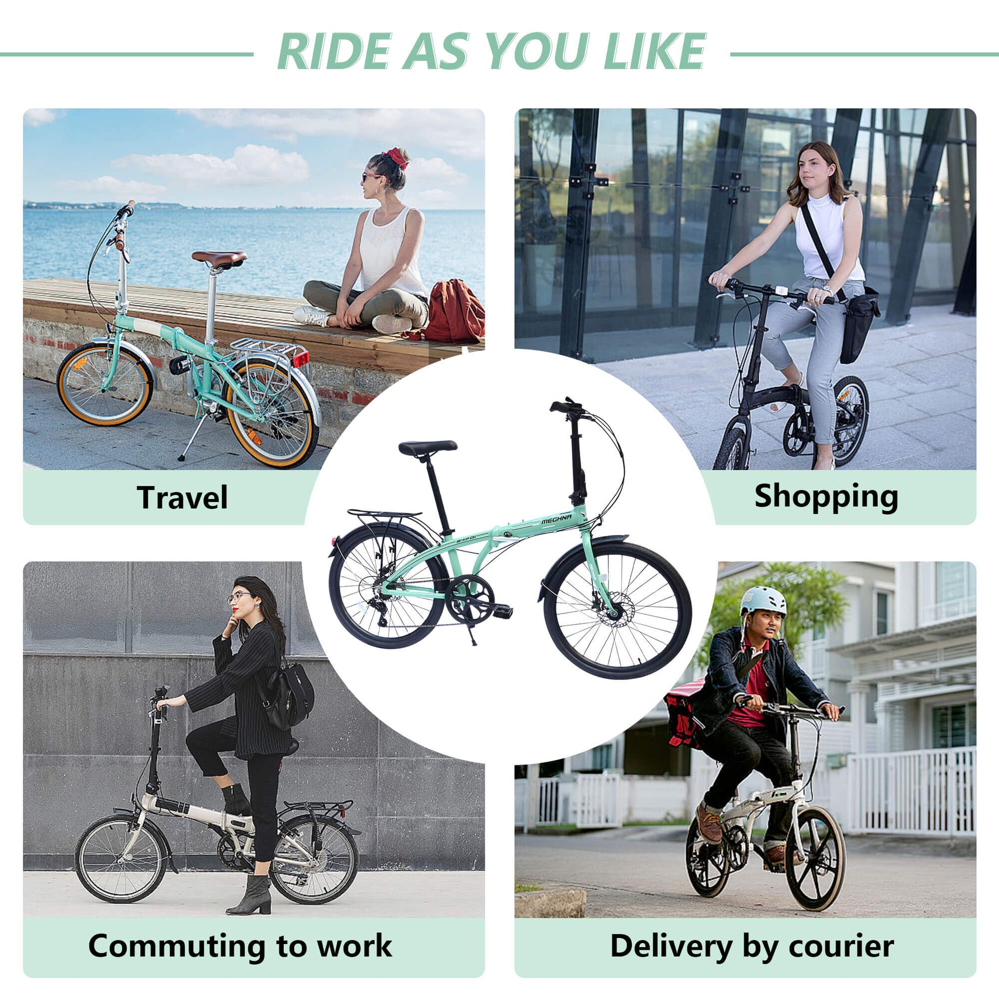 Hycline Meghna 24” Folding Bike - Howling Moto