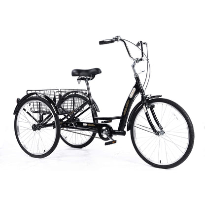 Hycline Knus KT03 26-inch adult tricycle with three wheels, comfortable seat, and sturdy frame for easy riding.