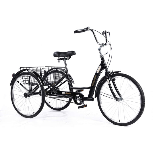 Hycline Knus KT03 26-inch adult tricycle with three wheels, comfortable seat, and sturdy frame for easy riding.