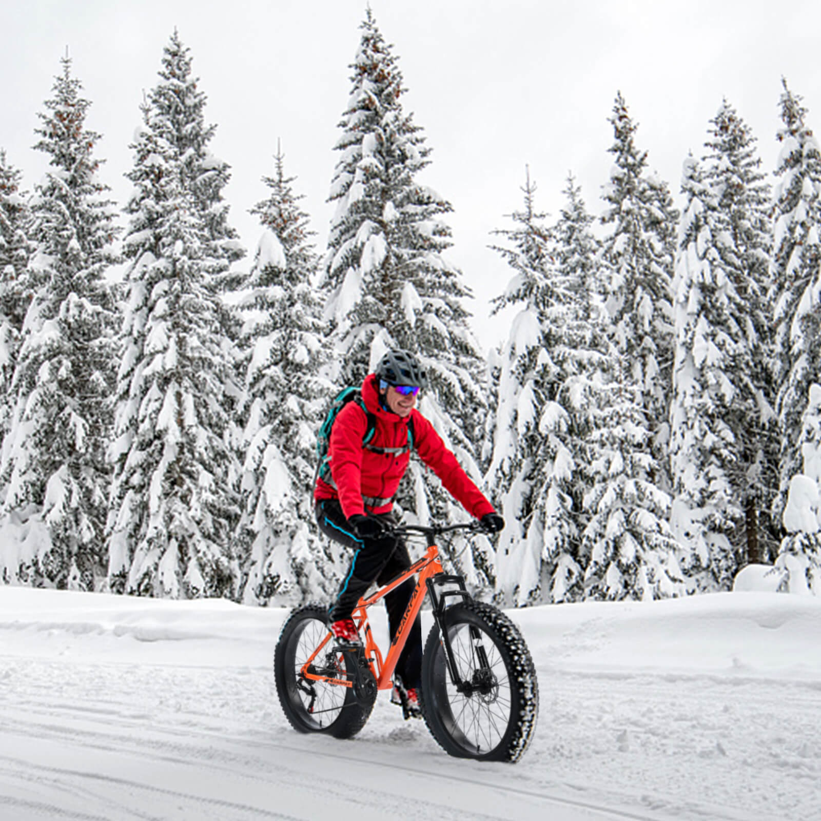 Hycline Hercules 26-inch by 4-inch bicycle tire with rugged tread, displayed on a plain background.