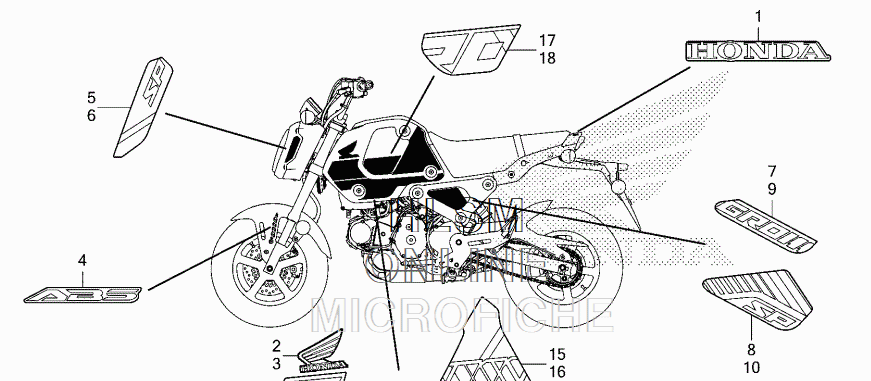Honda Sticker Stripe B - Howling Moto