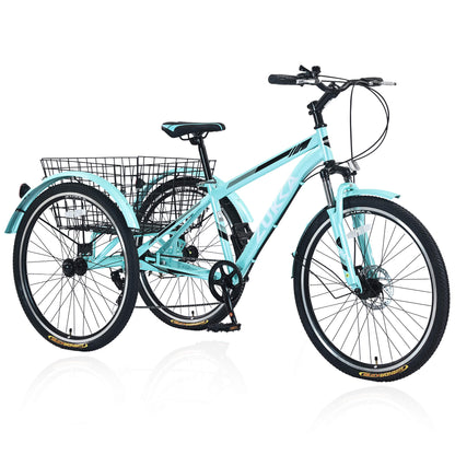 Zukka Wanda 26“ 7-Speed Mountain Adult Tricycle - Howling Moto