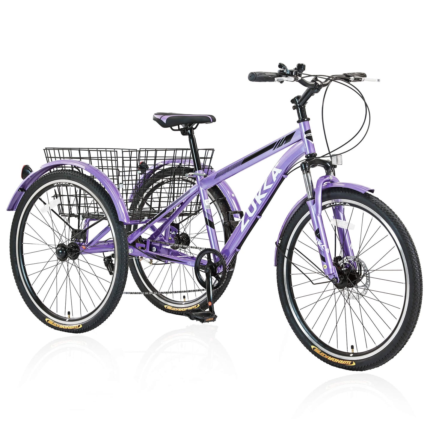 Zukka Wanda 26“ 7-Speed Mountain Adult Tricycle - Howling Moto