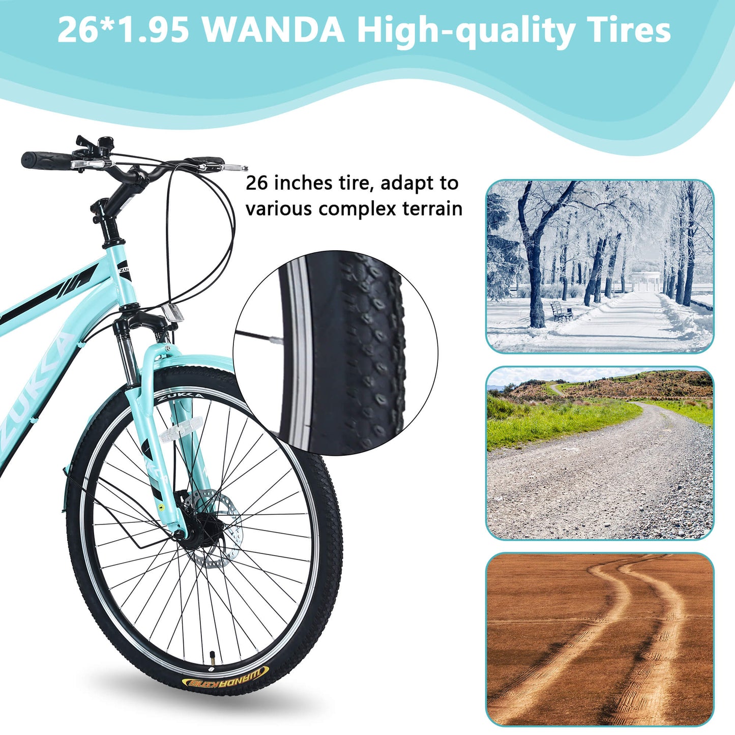 Zukka Wanda 26“ 7-Speed Mountain Adult Tricycle - Howling Moto