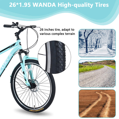 Zukka Wanda 26“ 7-Speed Mountain Adult Tricycle - Howling Moto