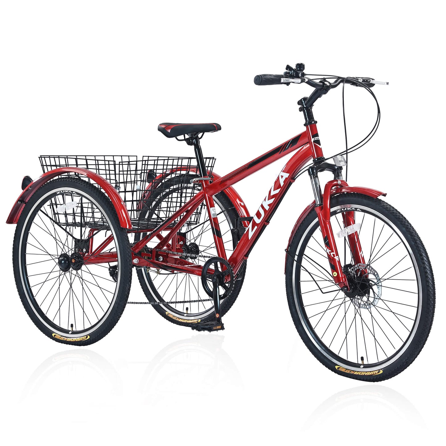 Zukka Wanda 26“ 7-Speed Mountain Adult Tricycle - Howling Moto