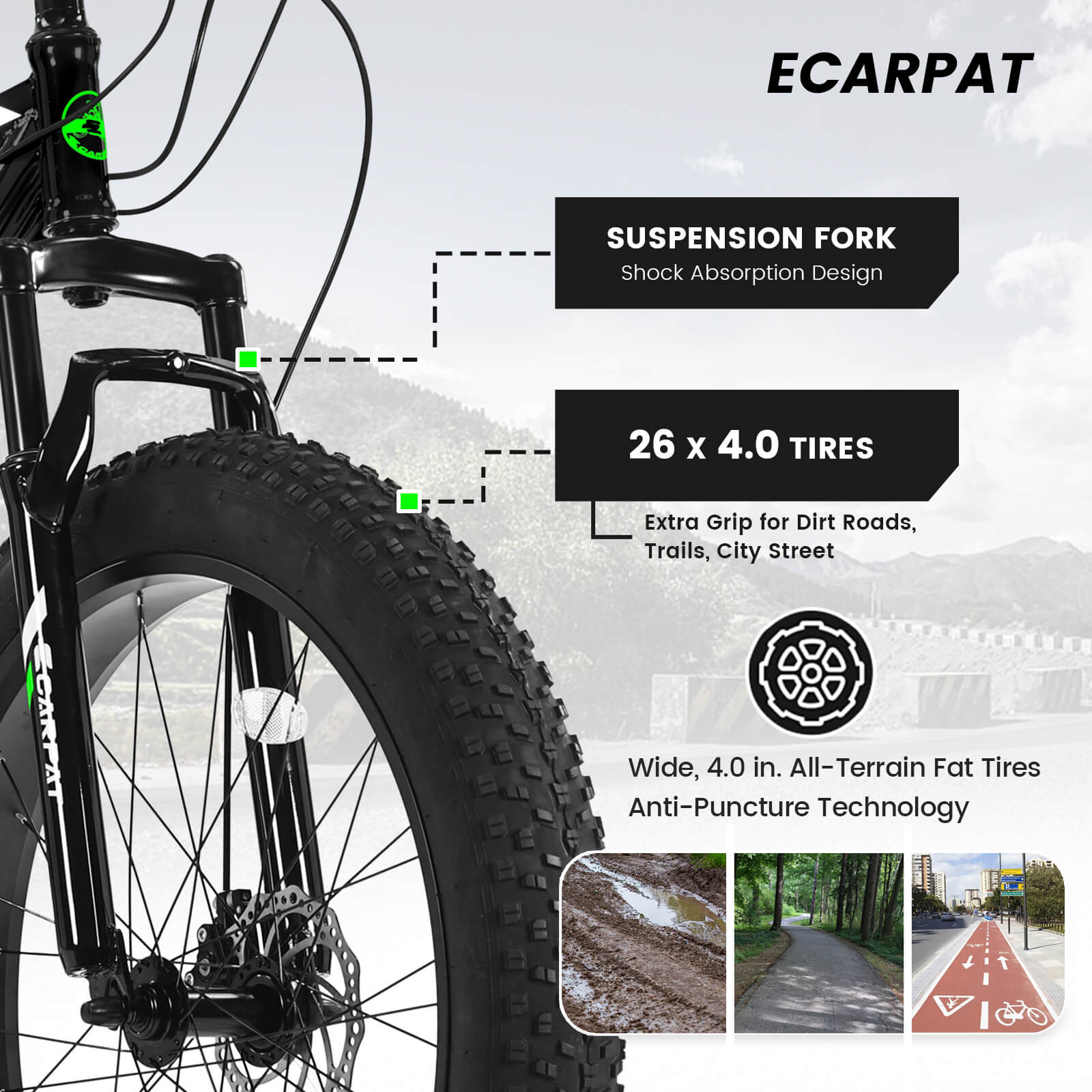 Ecarpat Elecony - 26"×4" - Howling Moto