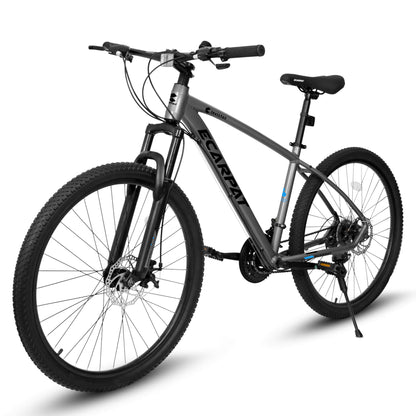 Hycline Ecarpat Tendar X5 27.5-inch mountain bicycle with sturdy frame and knobby tires, ready for off-road adventures