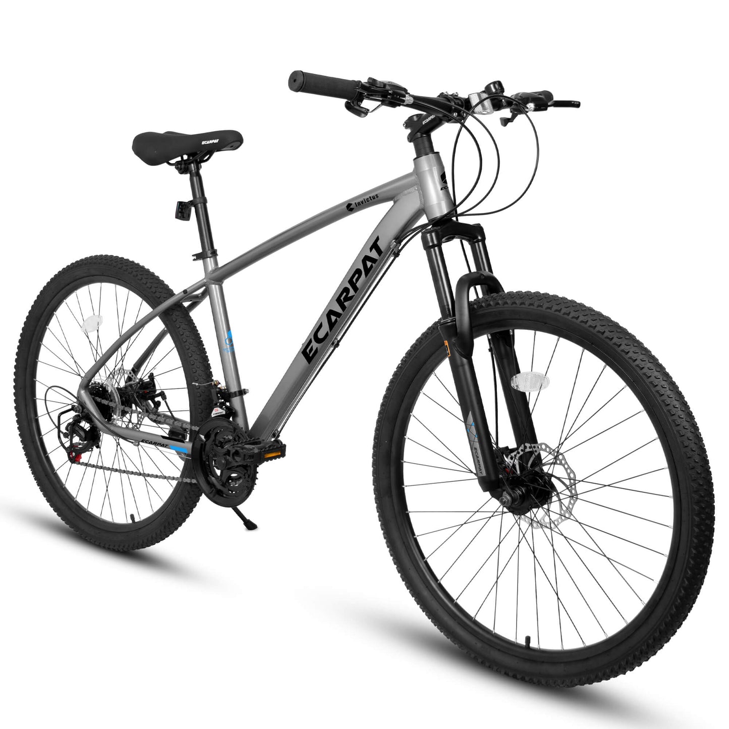 Hycline Ecarpat Tendar X5 27.5-inch bicycle with black frame and mountain bike design, ready for off-road riding.