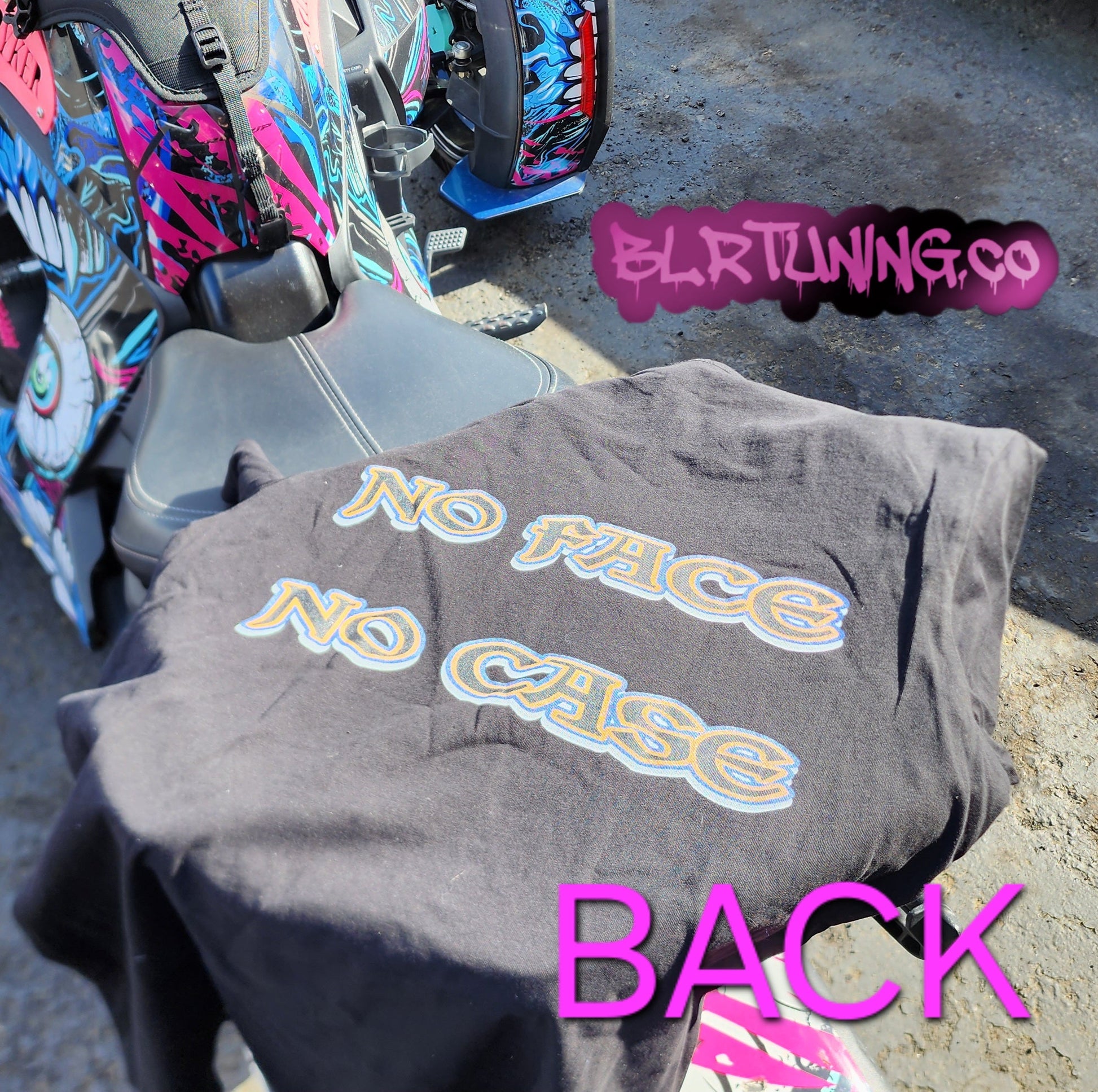 WOMENS PINK LOGO NO FACE NO CASE T-SHIRT BY BLR TUNING - Howling Moto