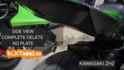 KAWASAKI ZH2 Z H2 SE TAIL Tidy LICENSE PLATE MOUNT OR PLATE DELETE FITS 2019 - 2024 - Howling Moto